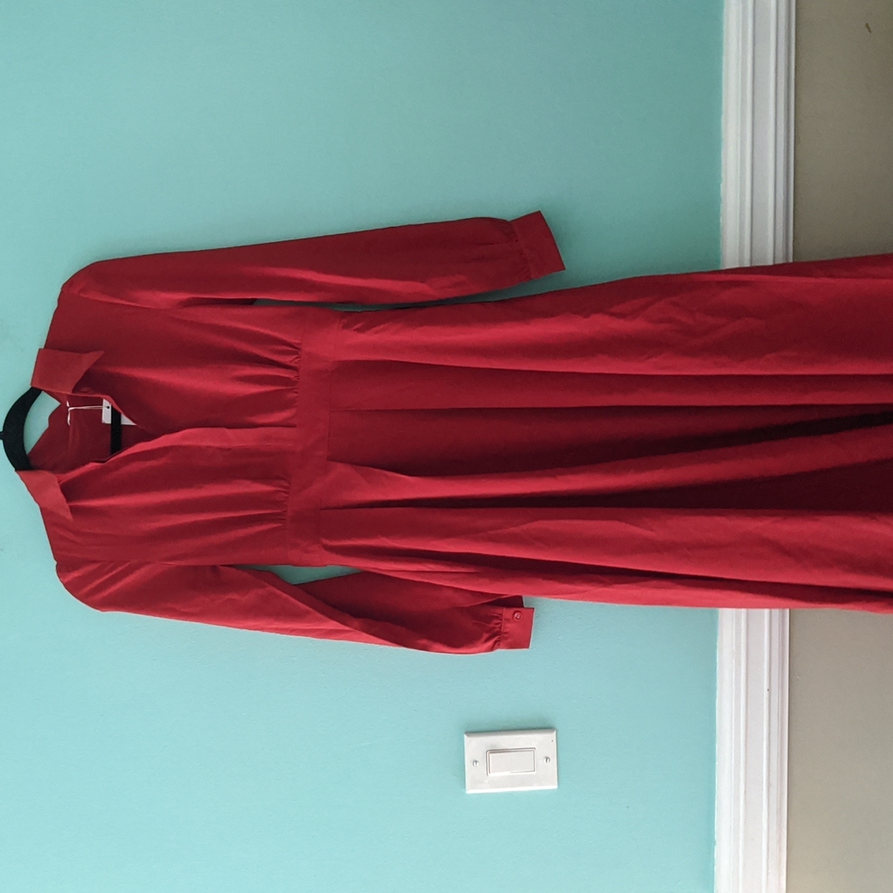 Urban Modesty Red Long Sleeve Dress Small